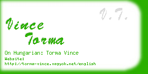 vince torma business card